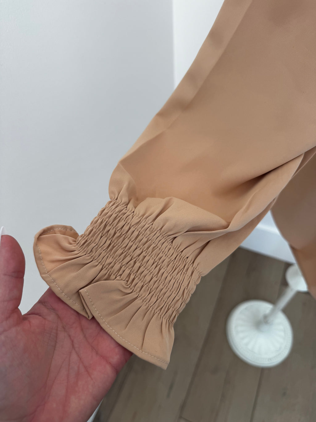 Nude/Tan Blouse Top (Size: L)