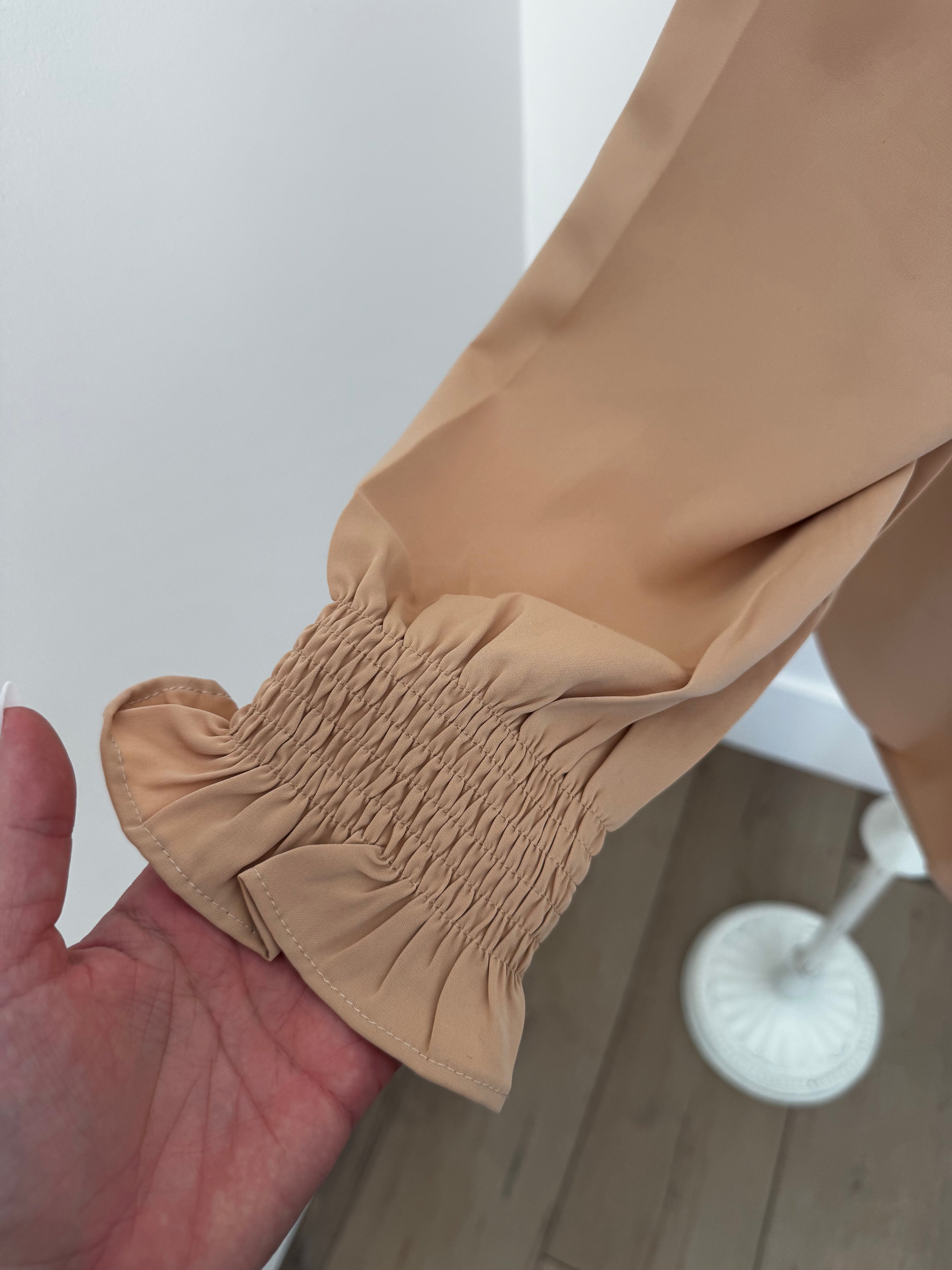 Nude/Tan Blouse Top (Size: L)