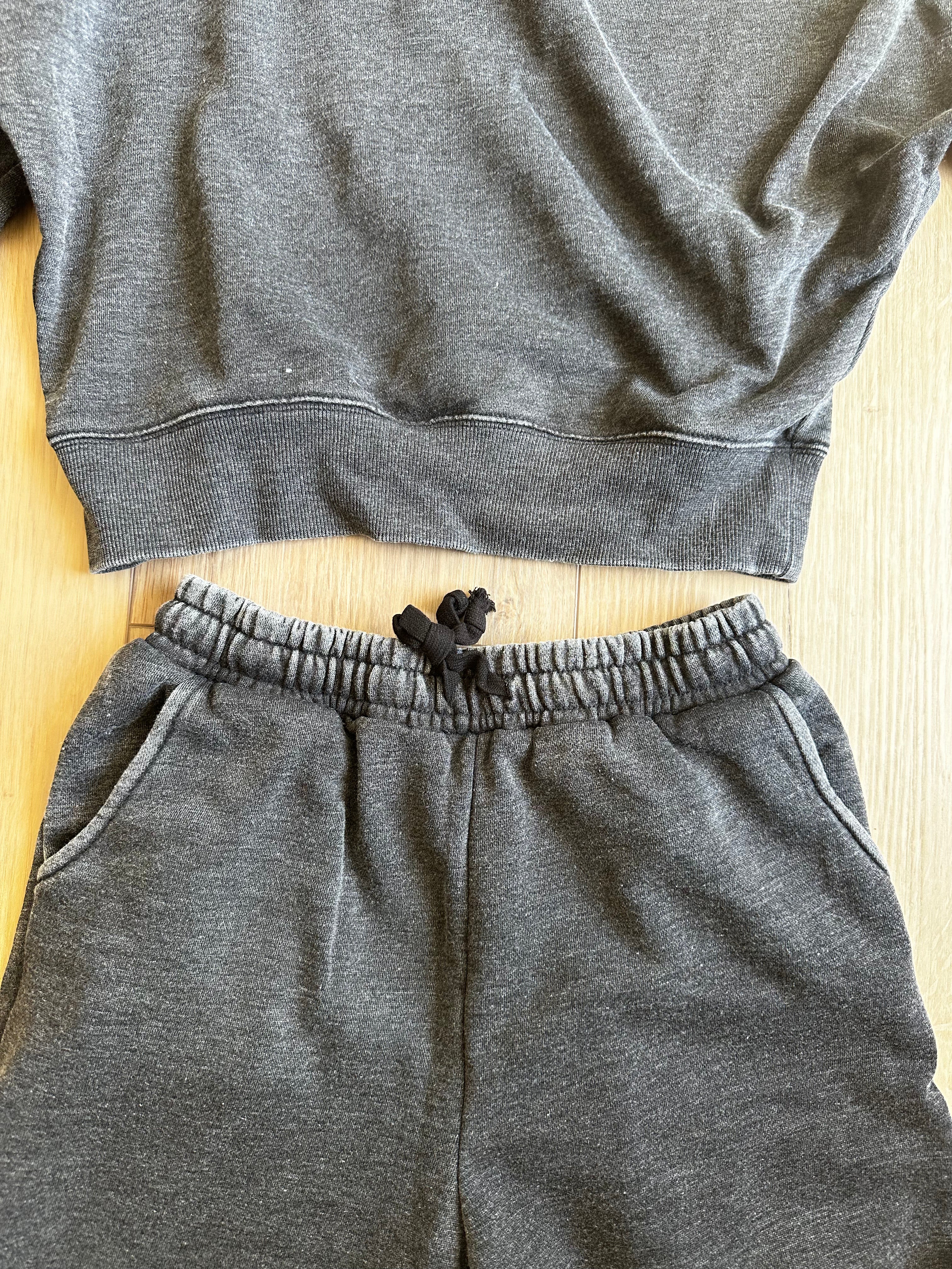 Gray Off The Shoulder Set (SIze Small )