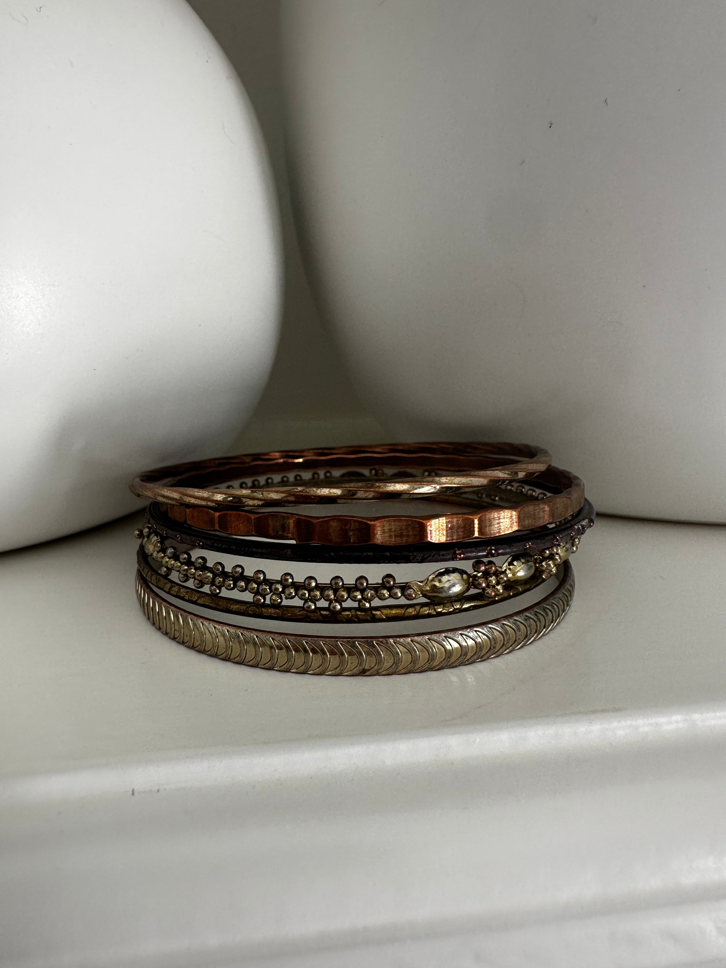 6 Brown Bangle Set