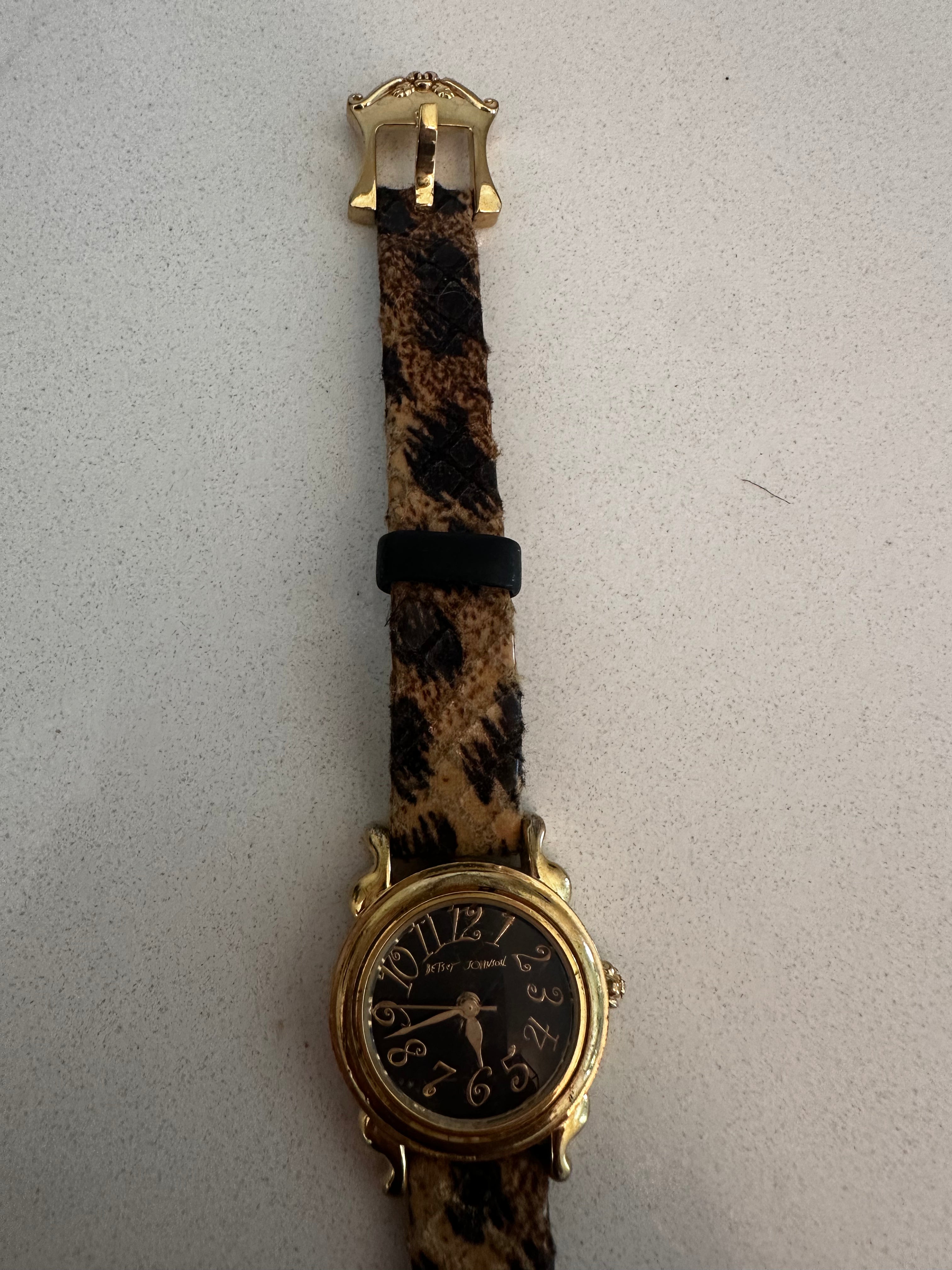 Betsey Johnson Genuine Leather Watch