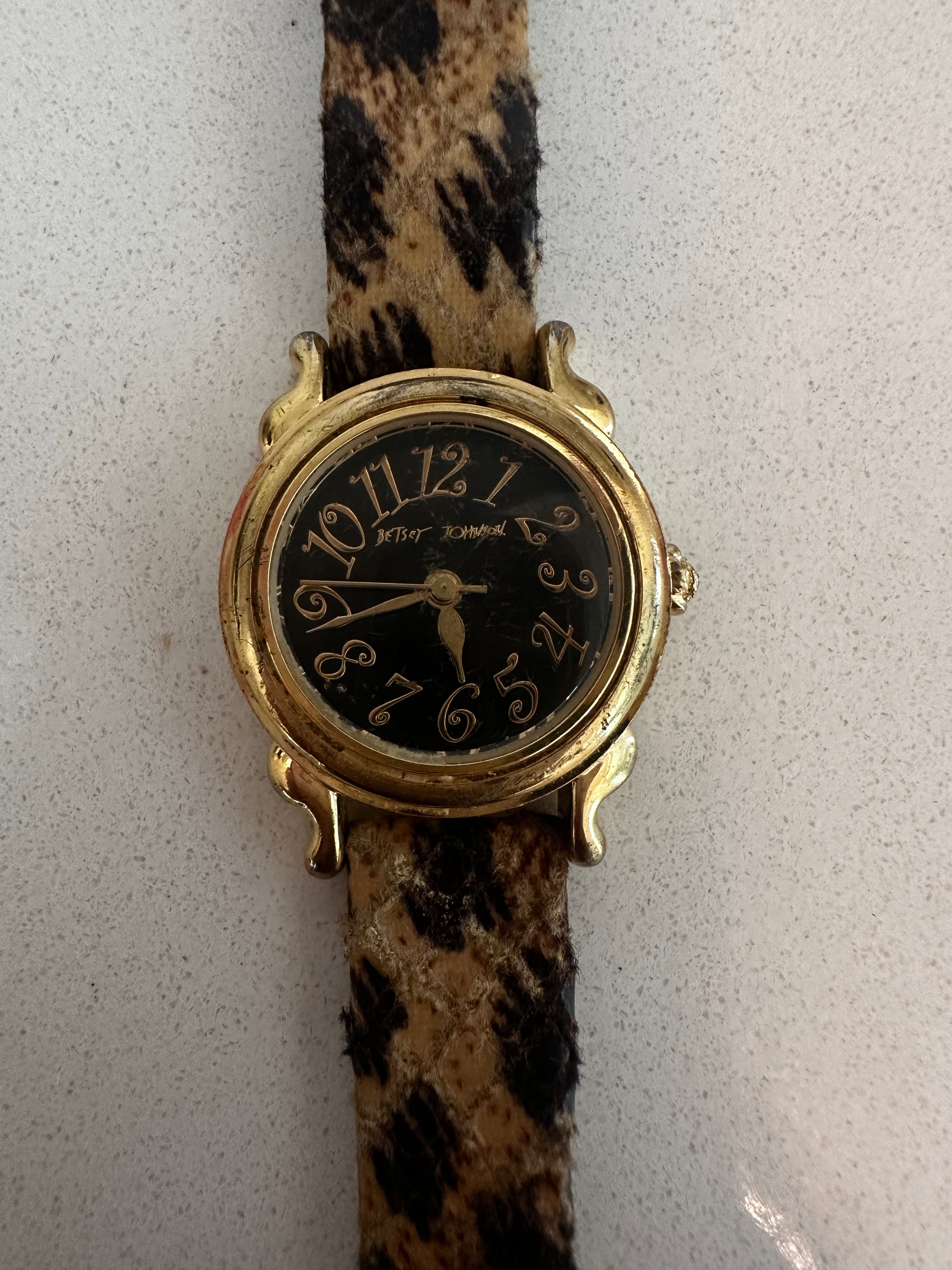 Betsey Johnson Genuine Leather Watch
