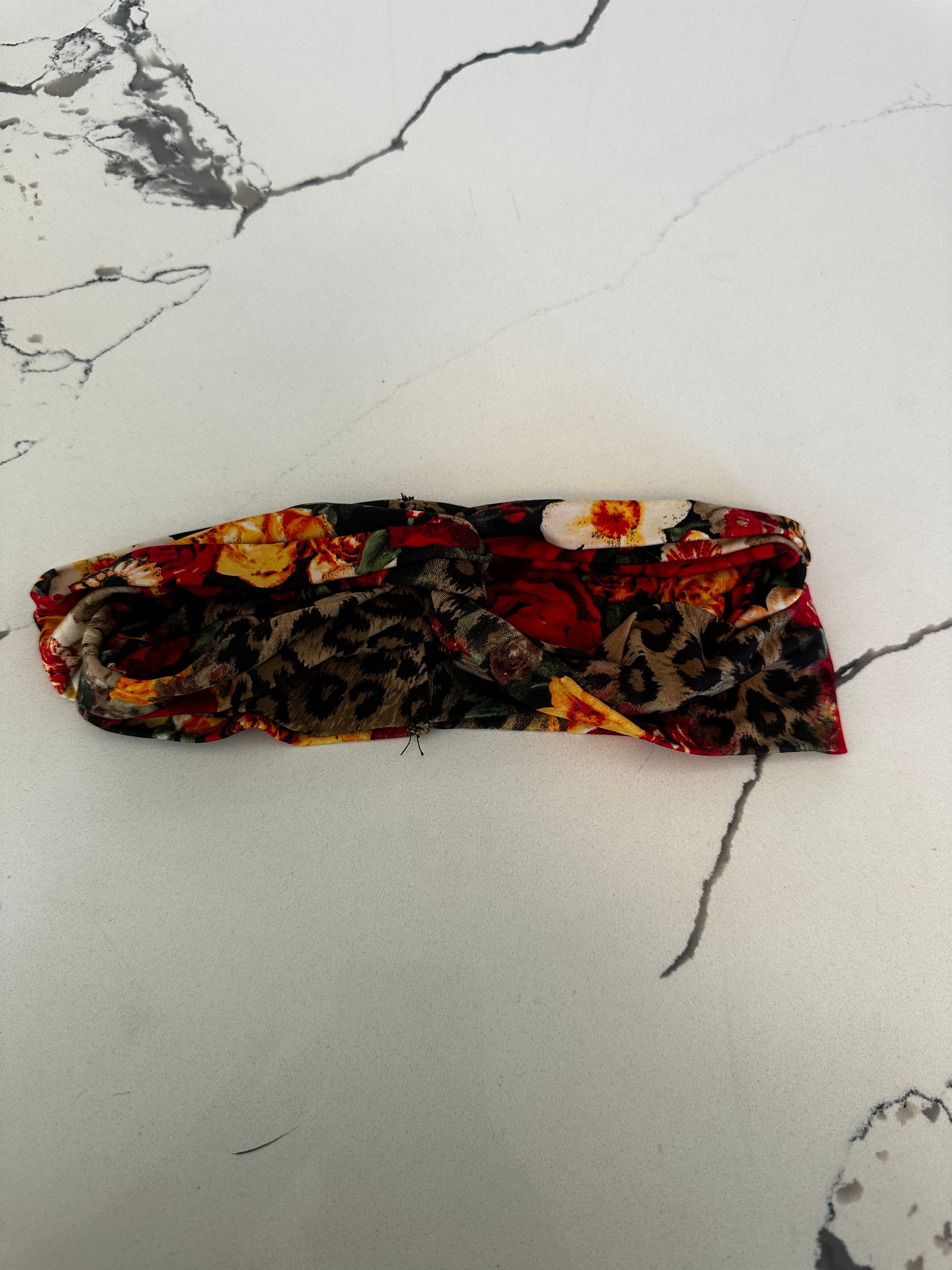 Floral Cheetah Headband