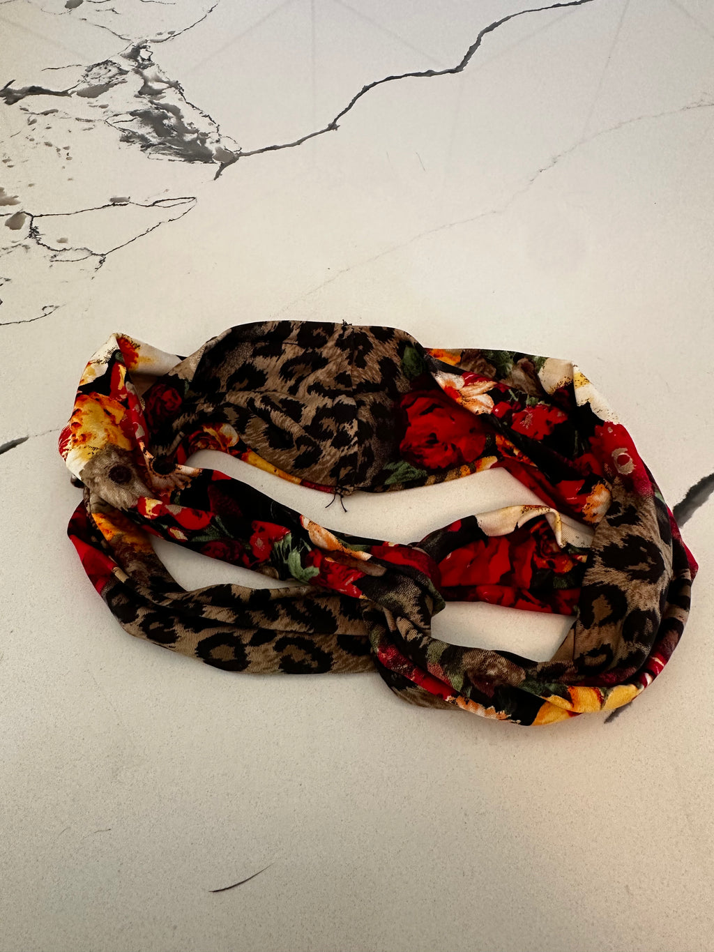 Floral Cheetah Headband