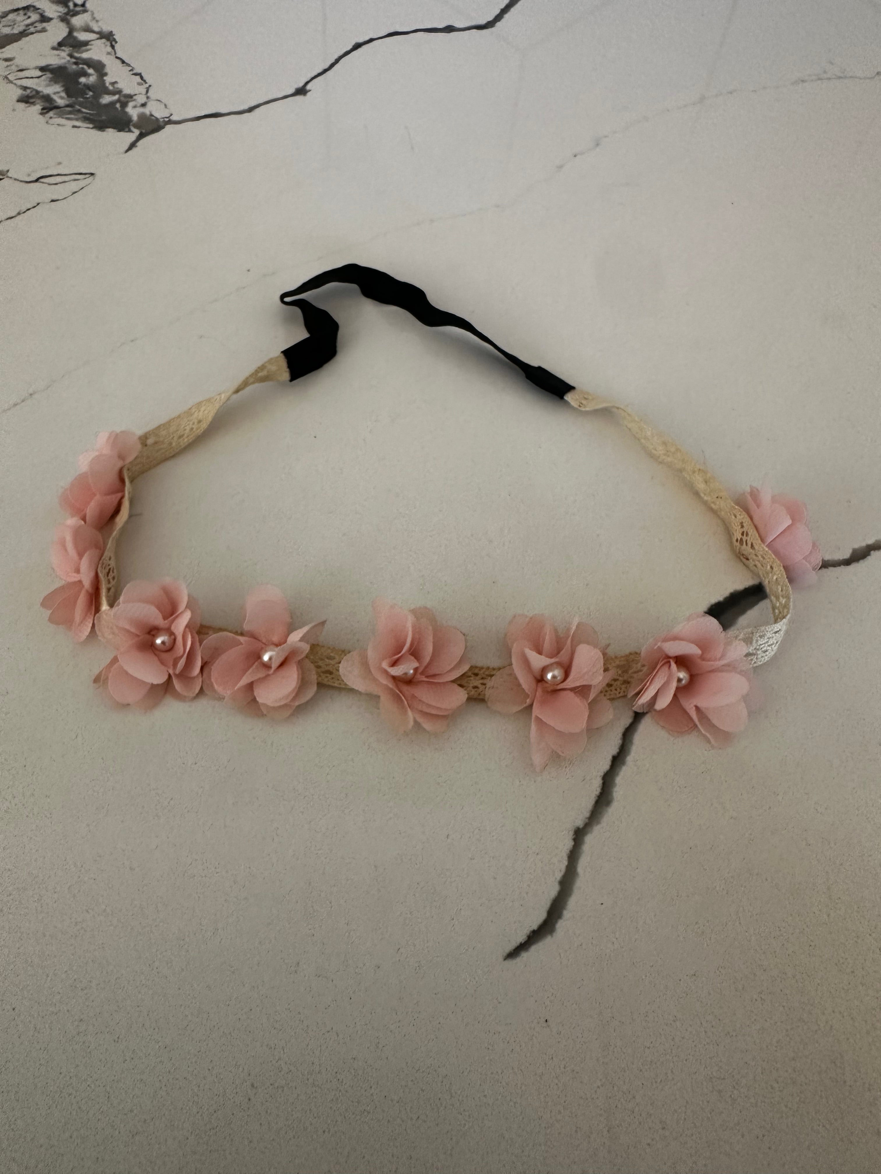 Pink Flower Headband