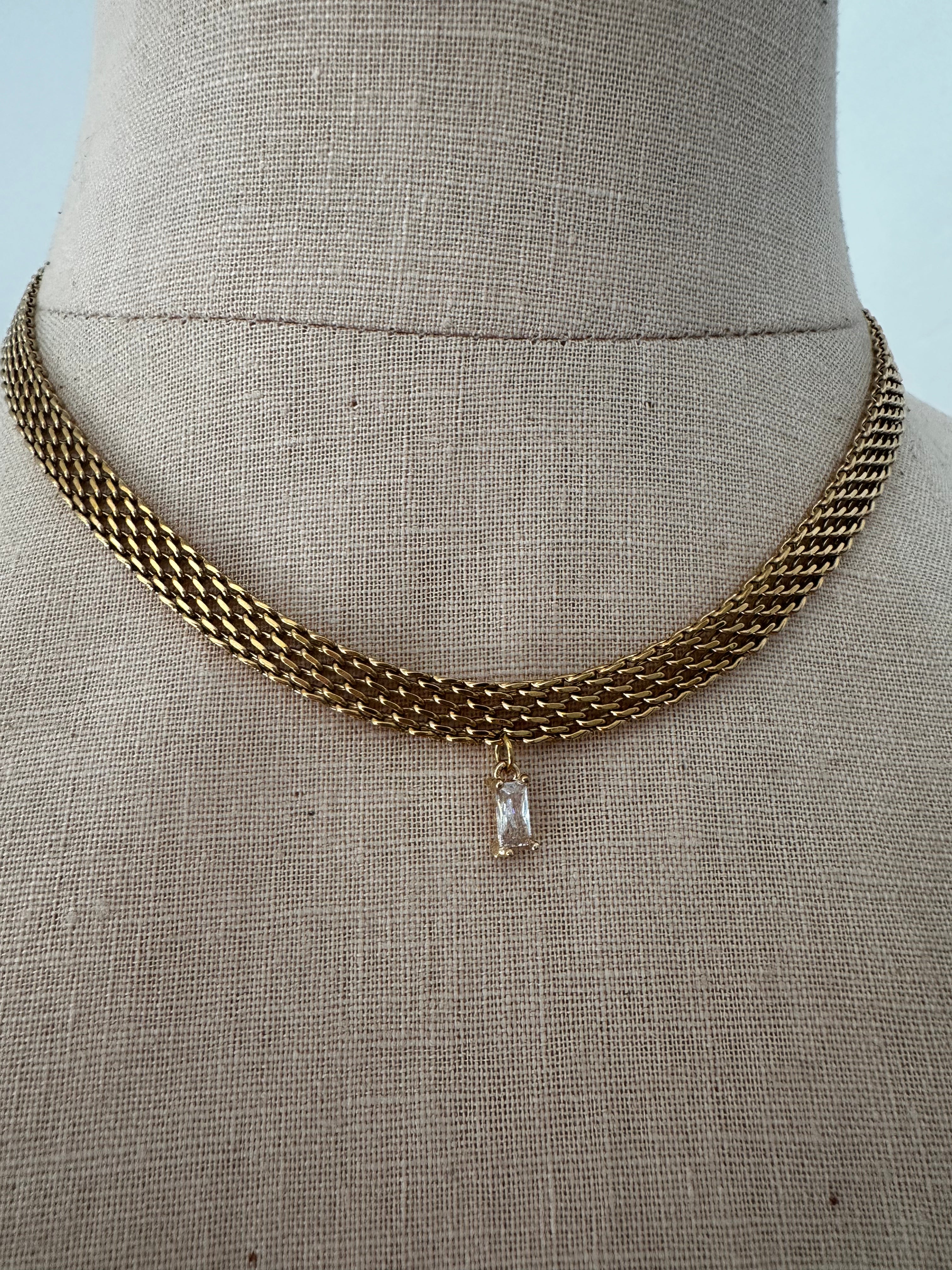 Baguette Necklace