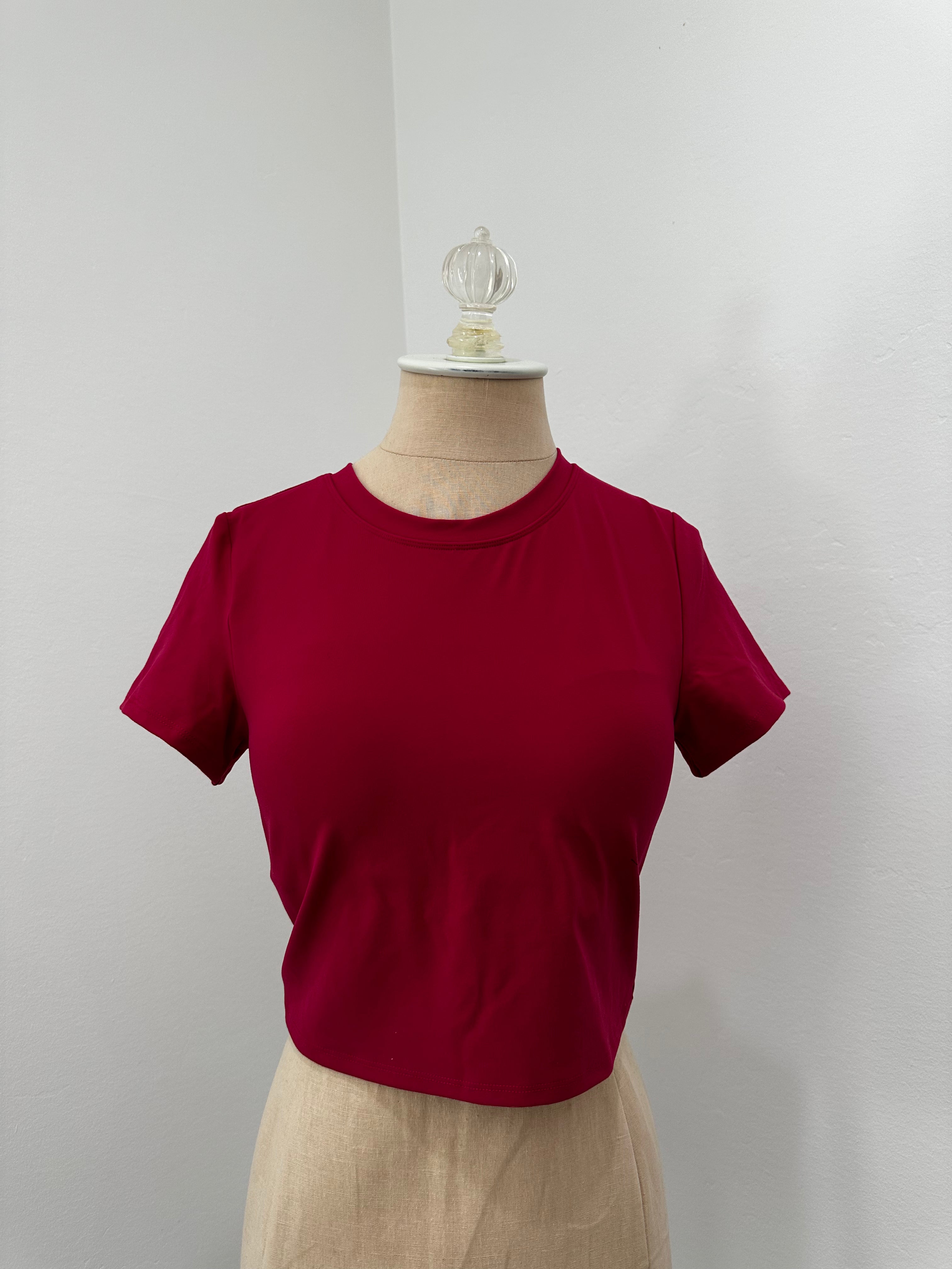 Magenta Workout Top (Size Large)