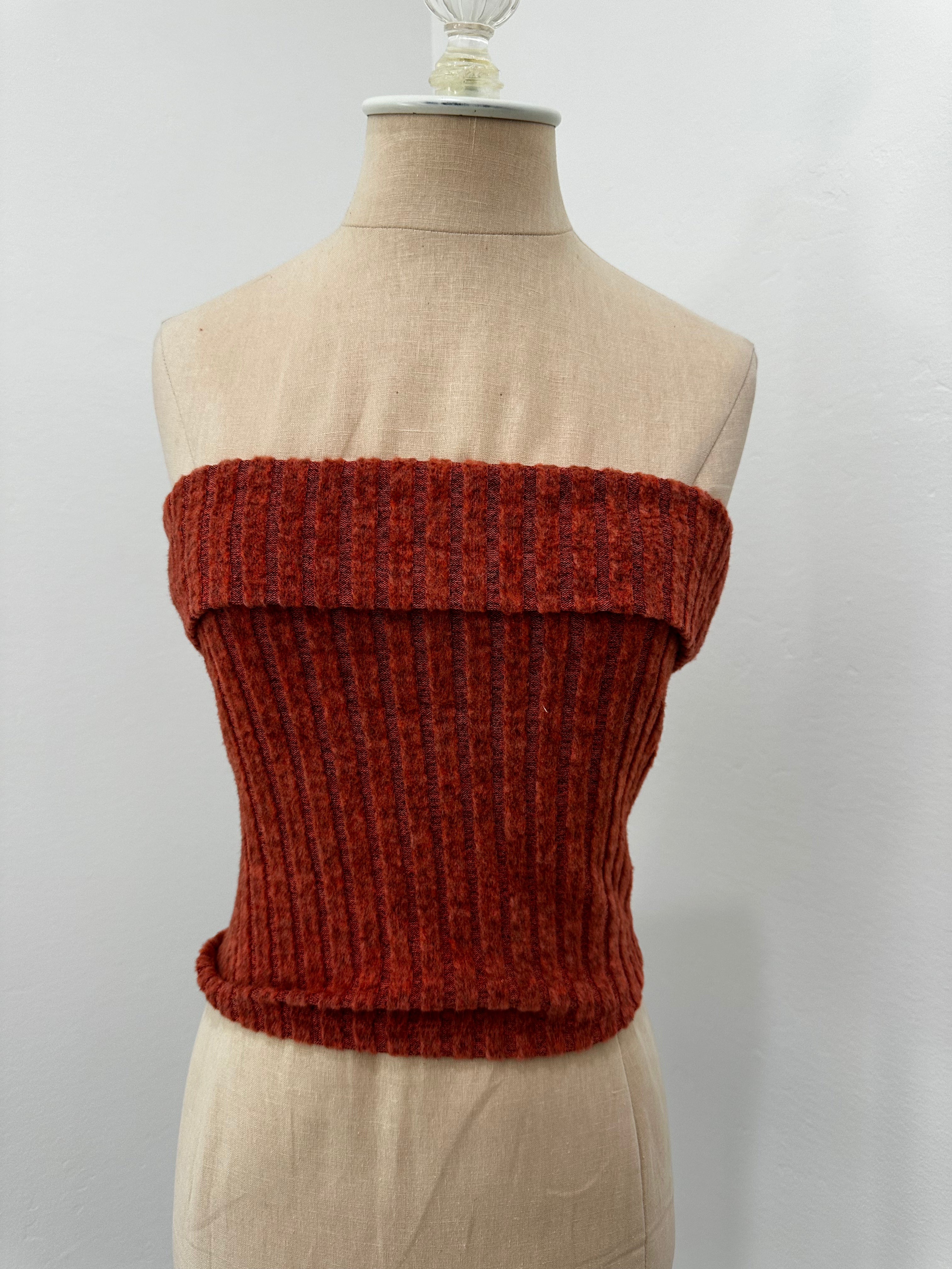 Burnt Orange Tube Top (Size Small)