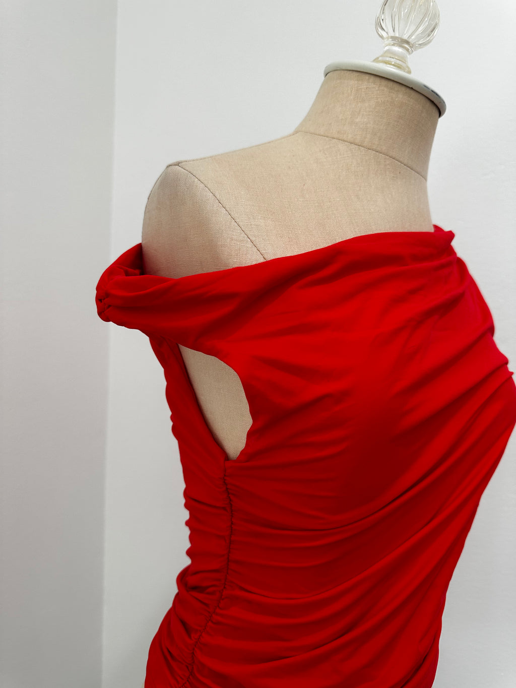Red Asymmetrical Top (Size Medium)