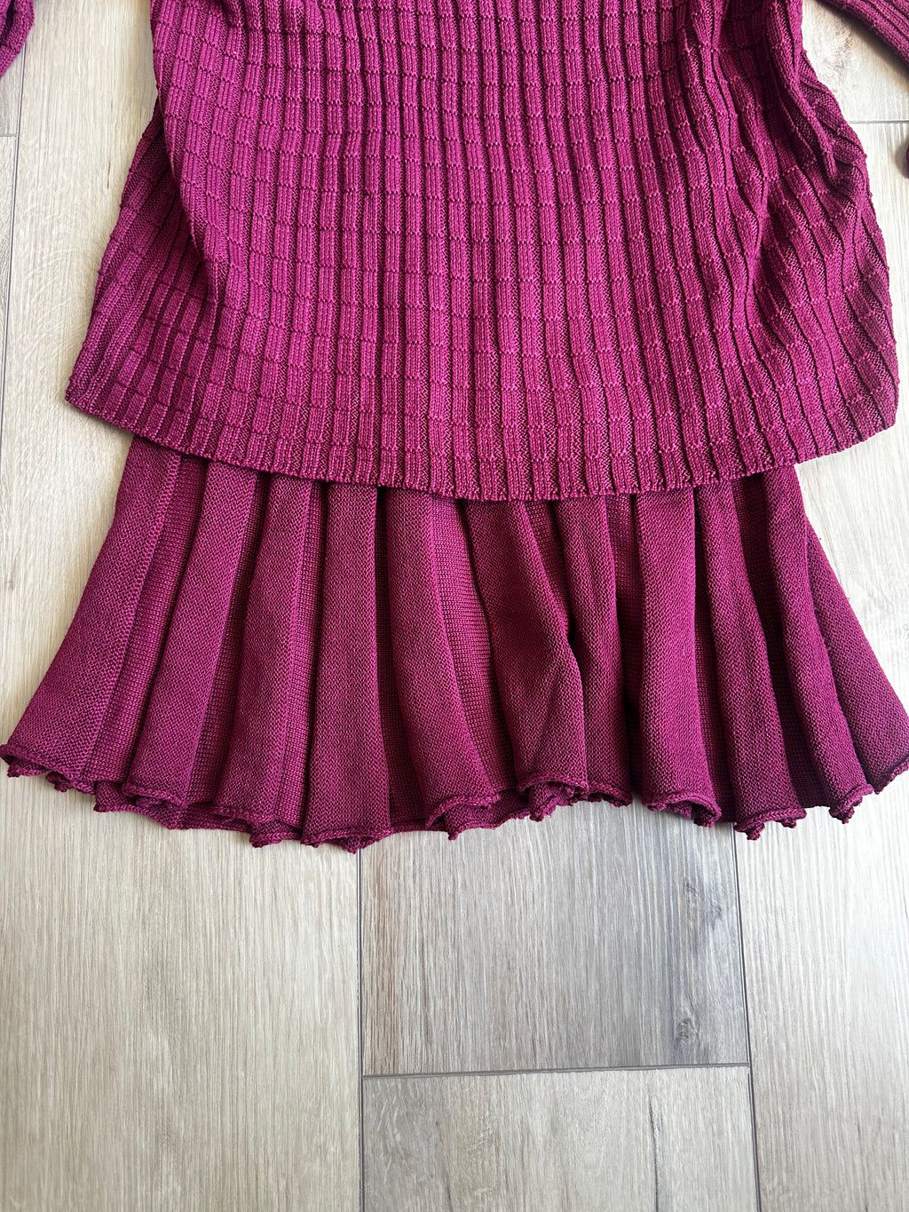 Burgundy Knit Set (Size Medium)
