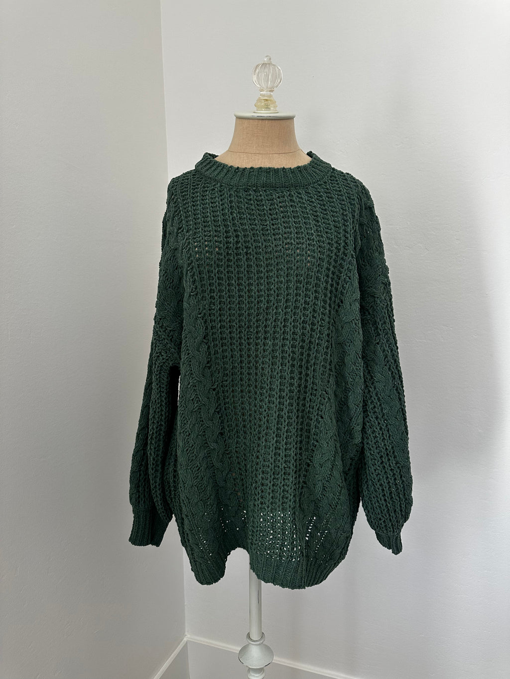 Green Knit Sweater (Size Medium)