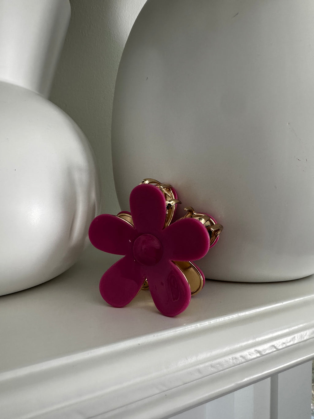 Pink Flower Clip