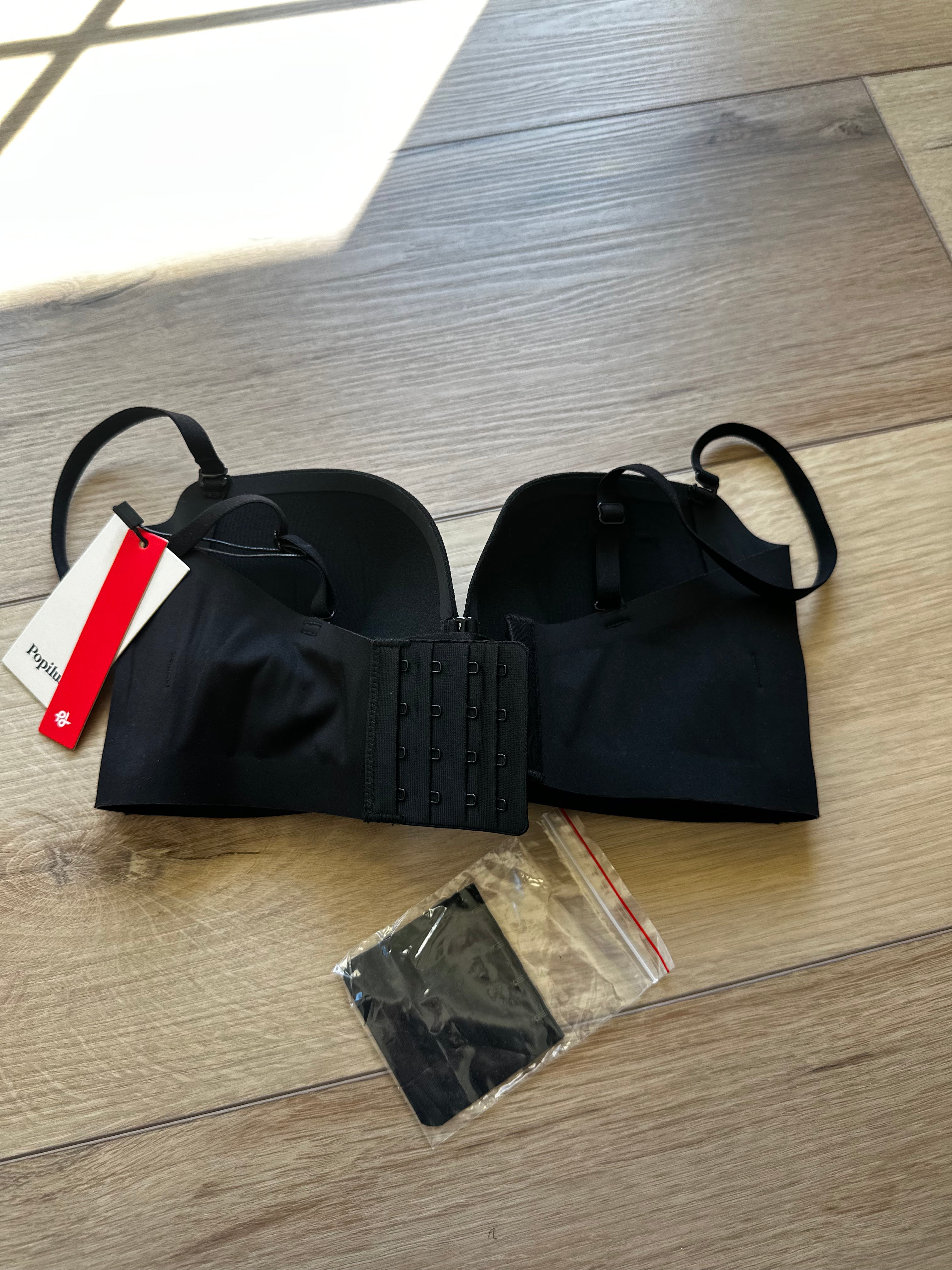 New Black Strapless Bra (Size Small)