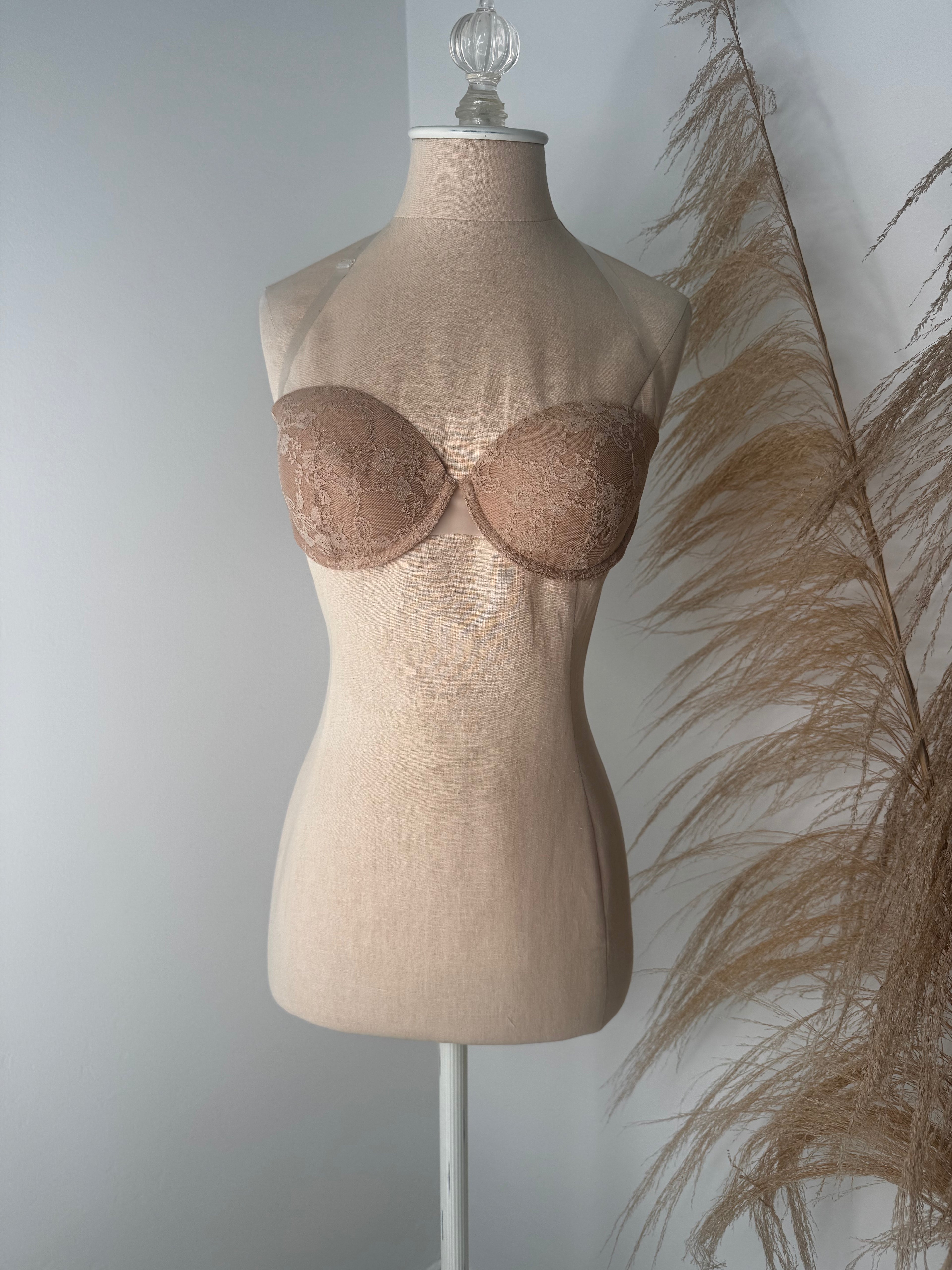 Nude Clear Straps Bra (34C)
