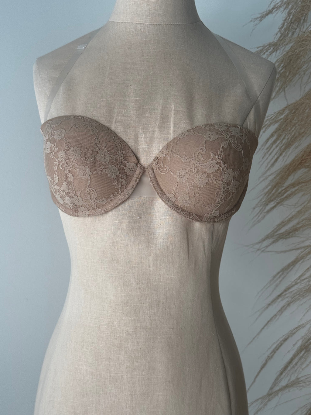 Nude Clear Straps Bra (34C)
