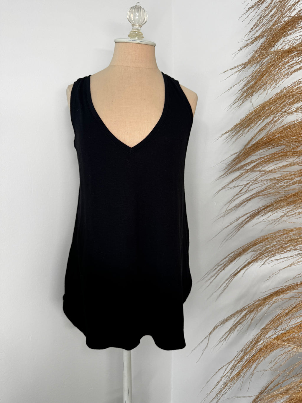 Black Flowy Tank Top