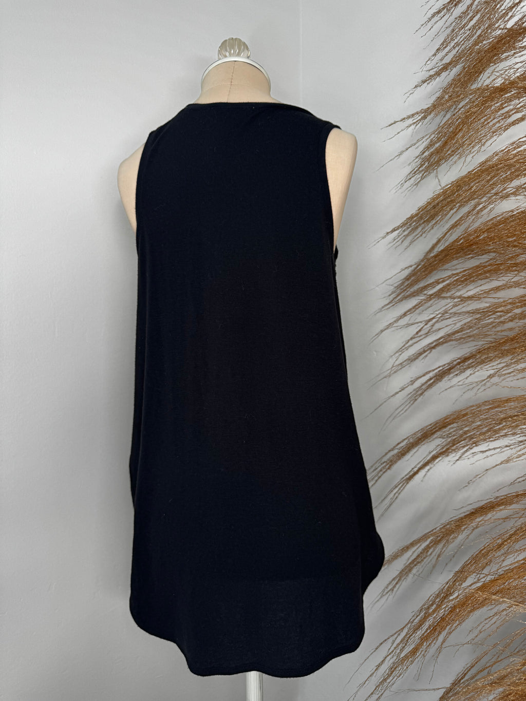 Black Flowy Tank Top