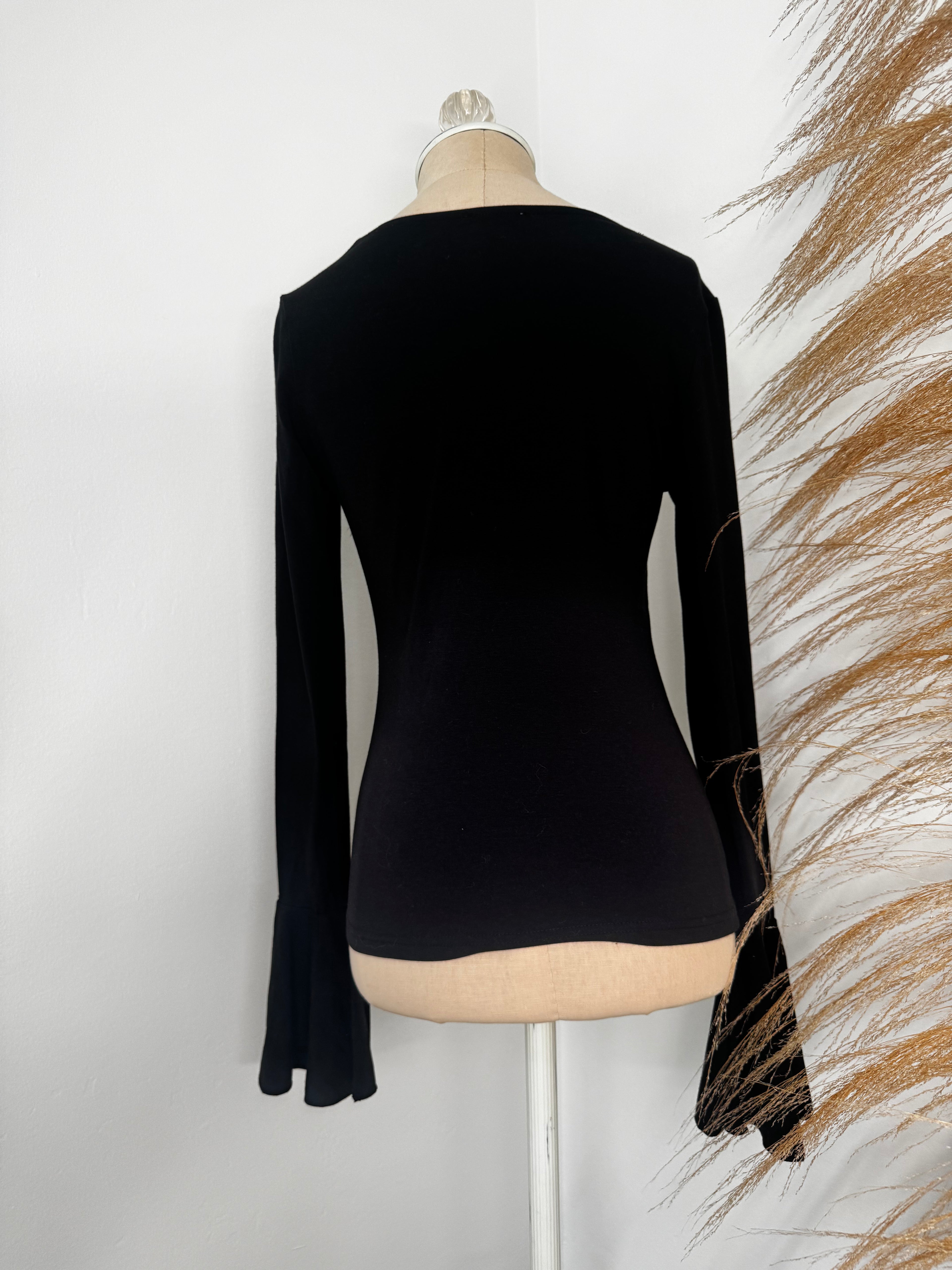Flared Black Long Sleeve