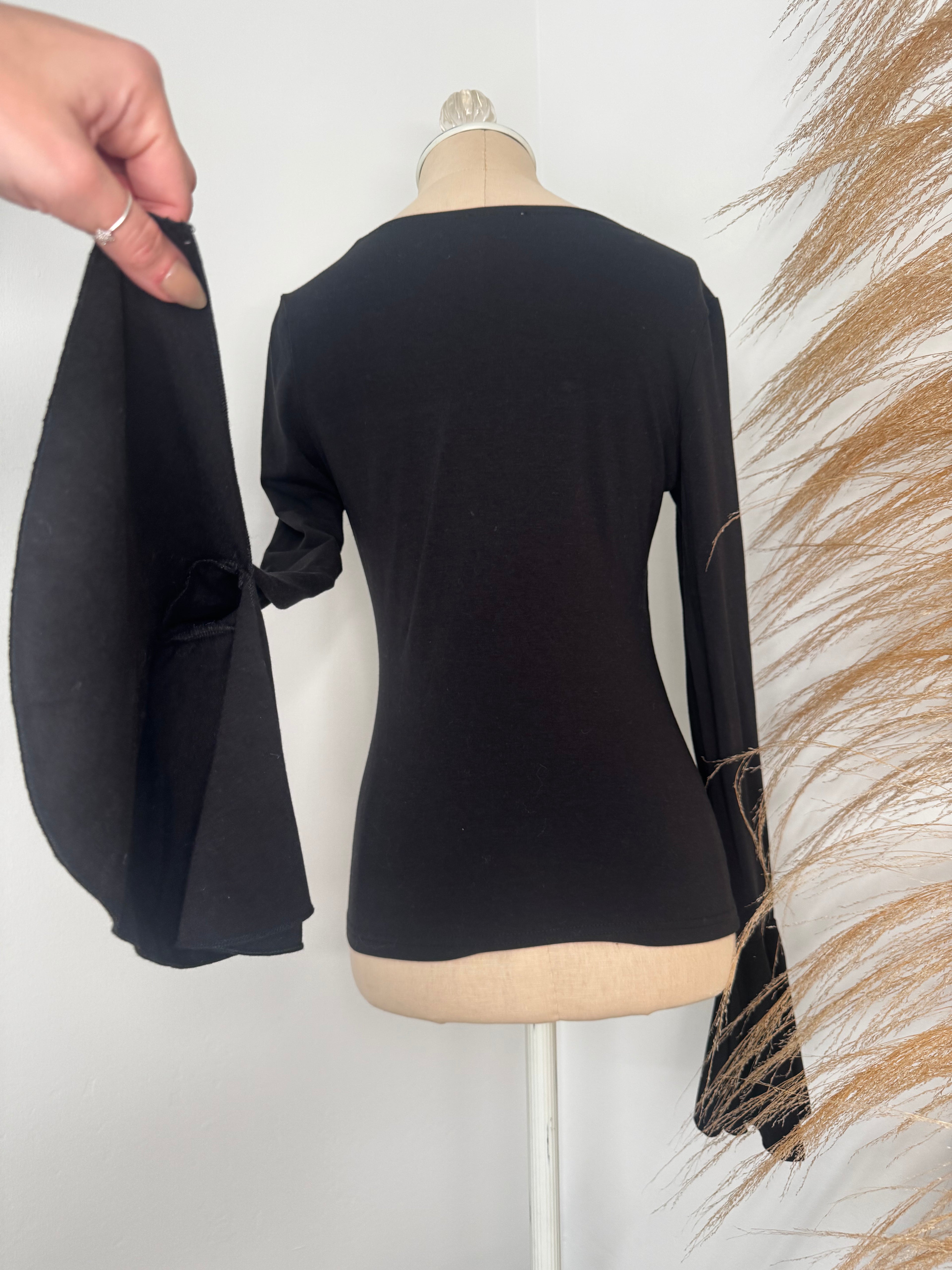 Flared Black Long Sleeve