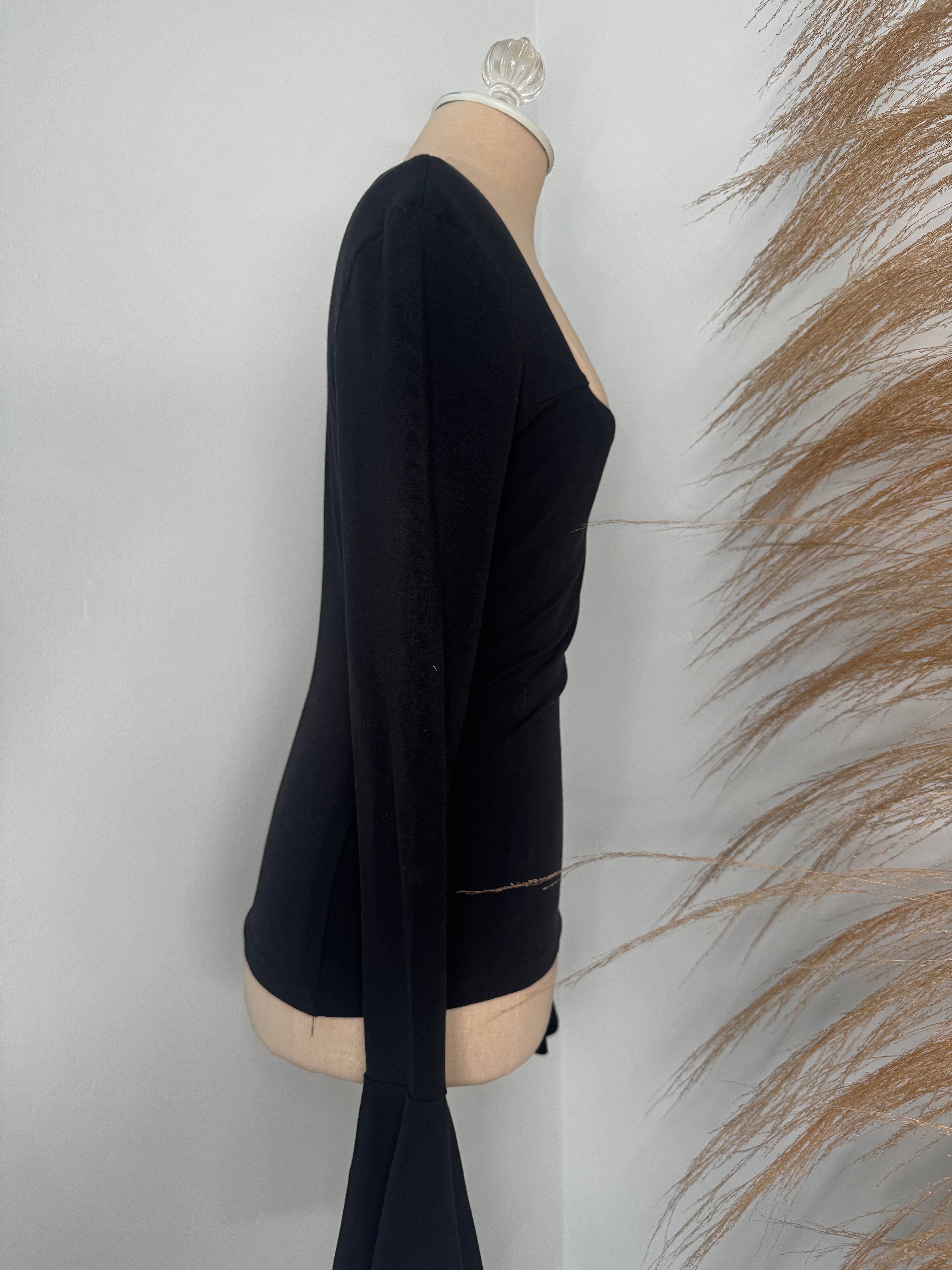 Flared Black Long Sleeve