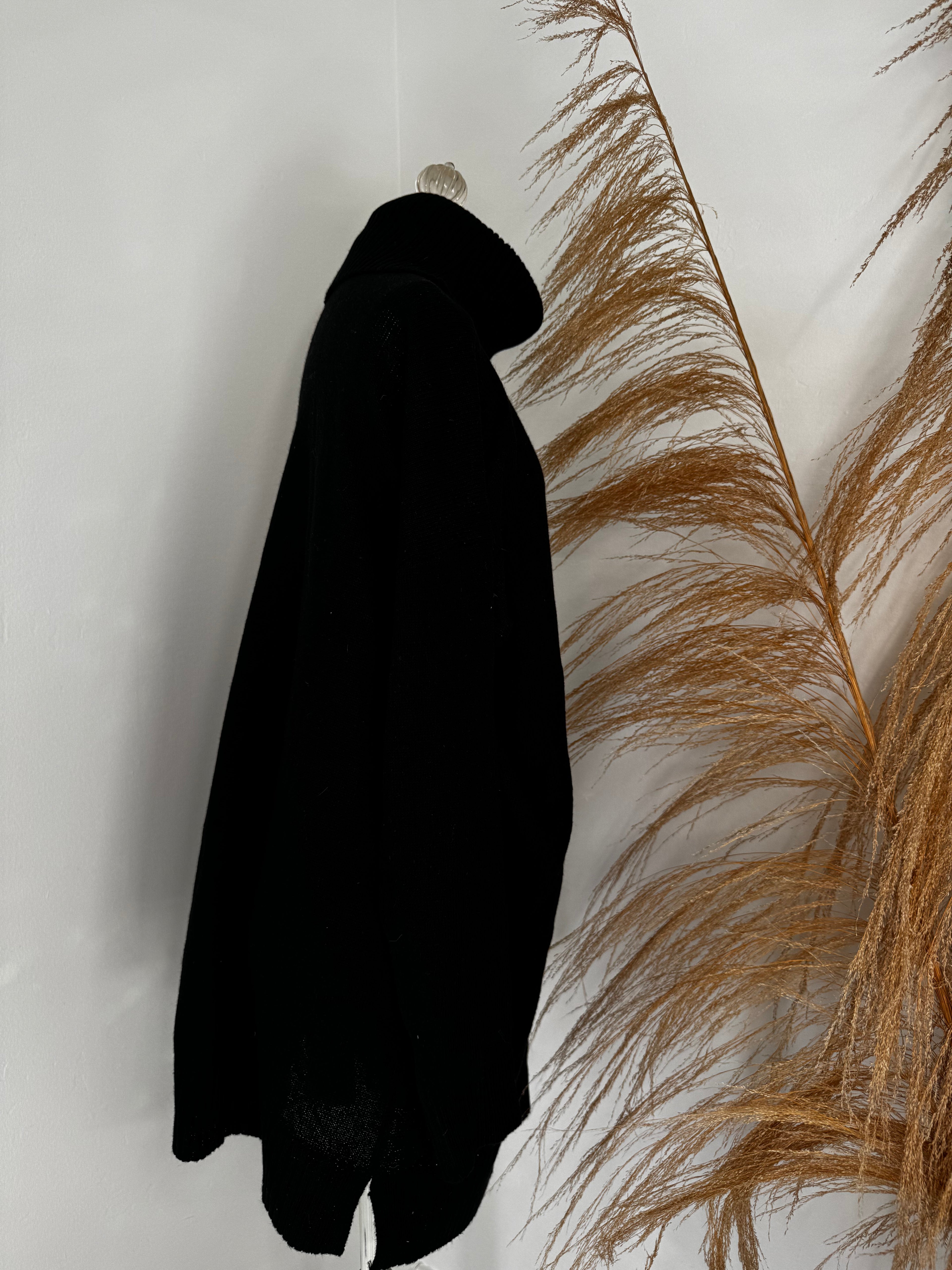 Black Turtleneck Sweater Dress by Pink Lily