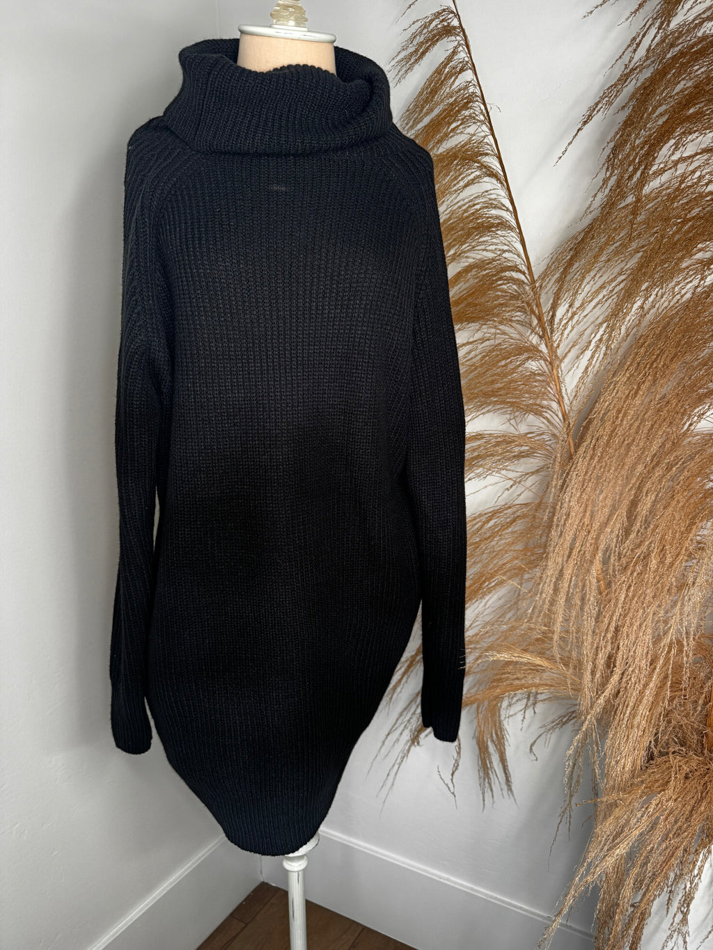 Black Turtleneck Sweater Dress