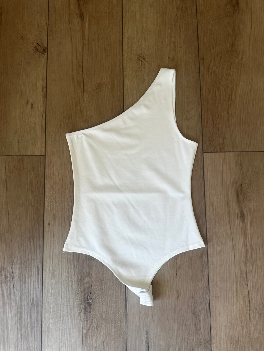 White One Shoulder BodySuit (Size Medium)