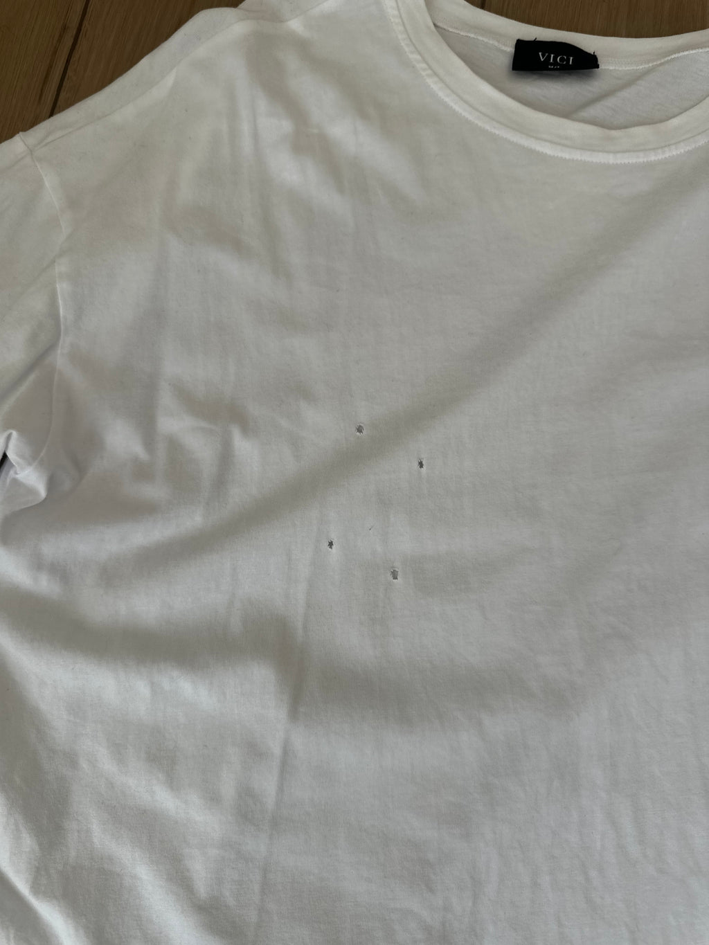 White Distressed Tshirt (Size Medium/Large)