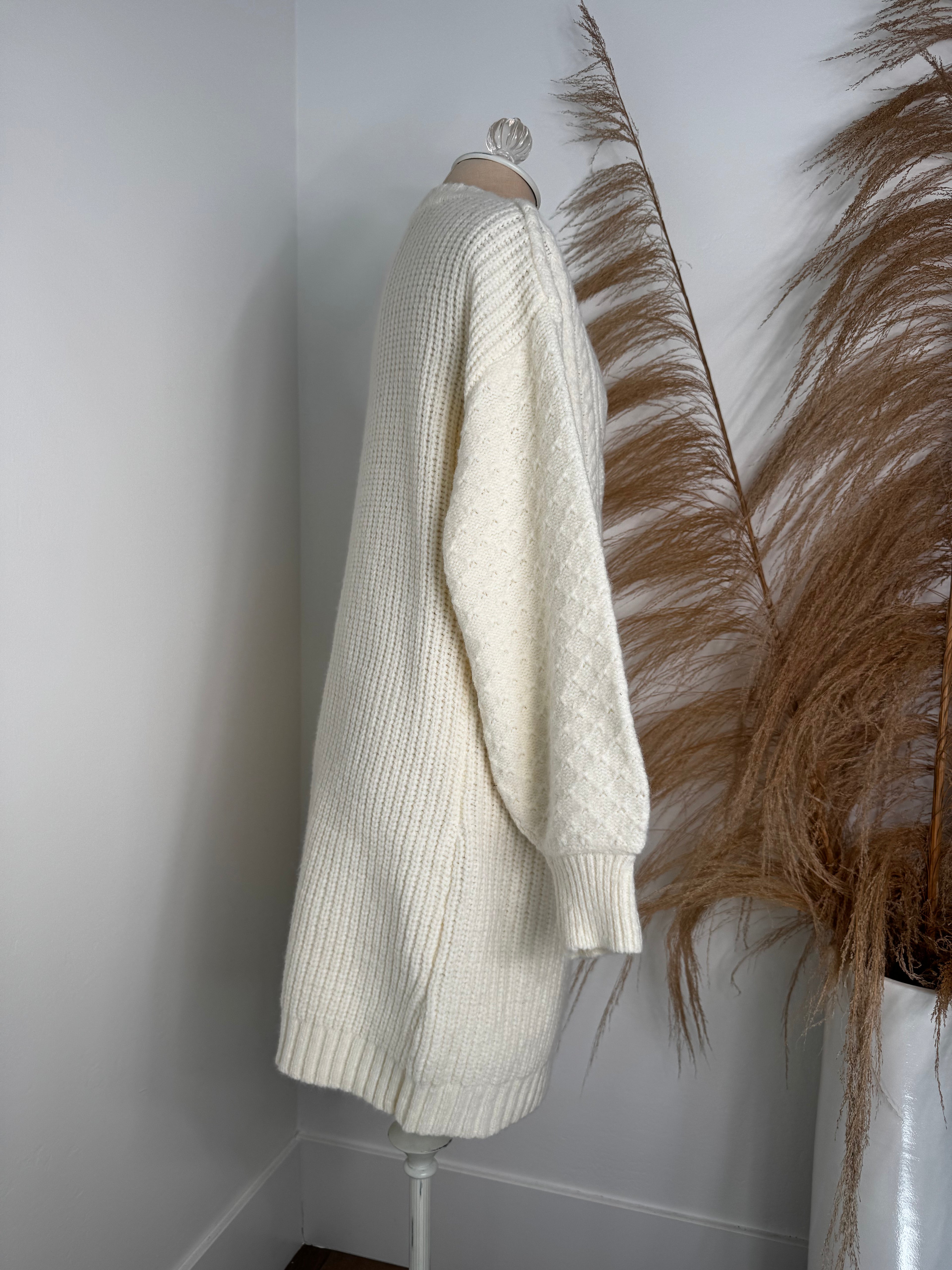 Cream Sweater Dress by Pink Lily