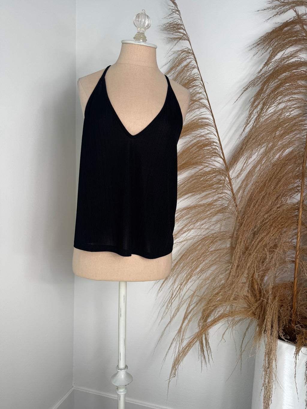 Black Raceback Tank Top