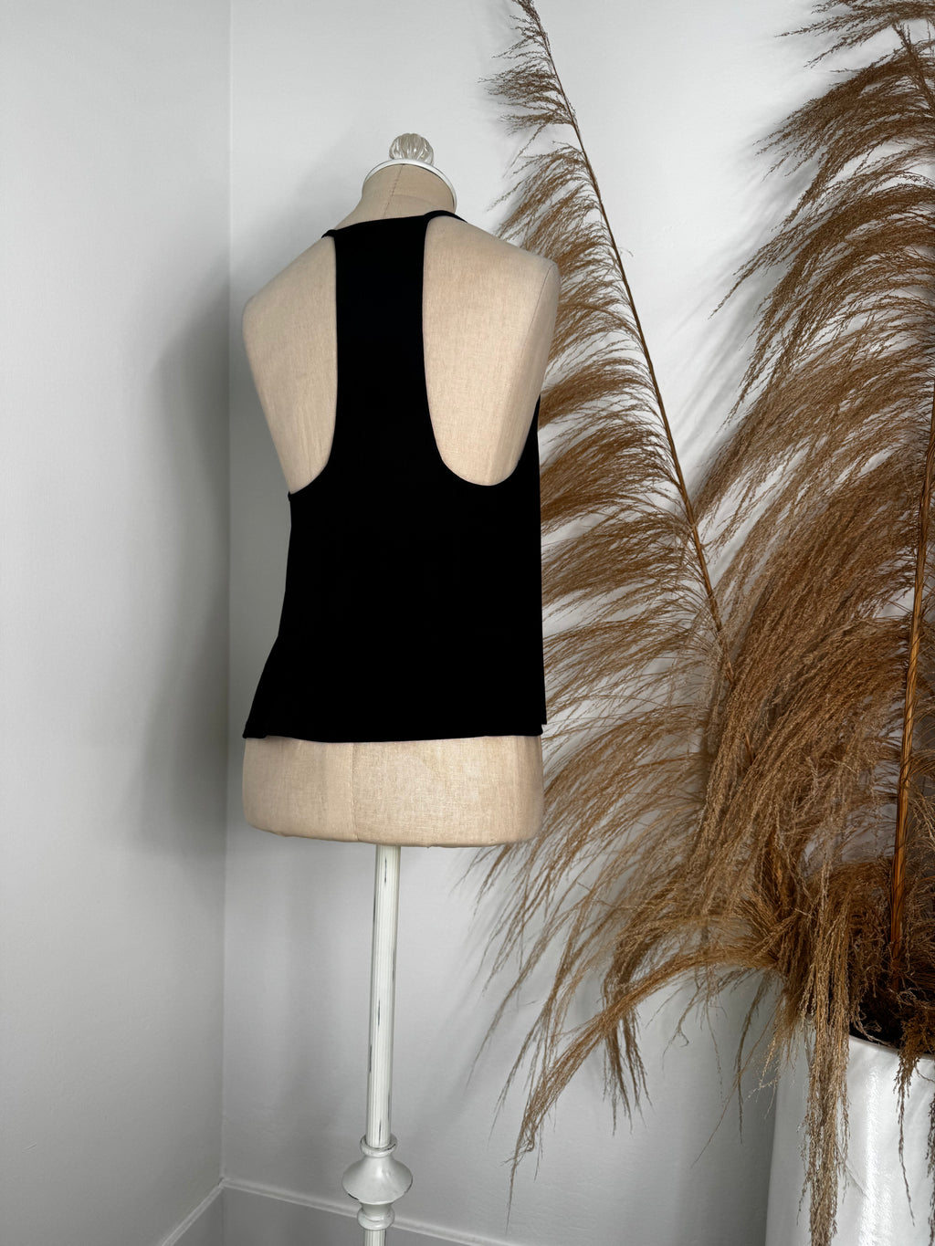 Black Raceback Tank Top