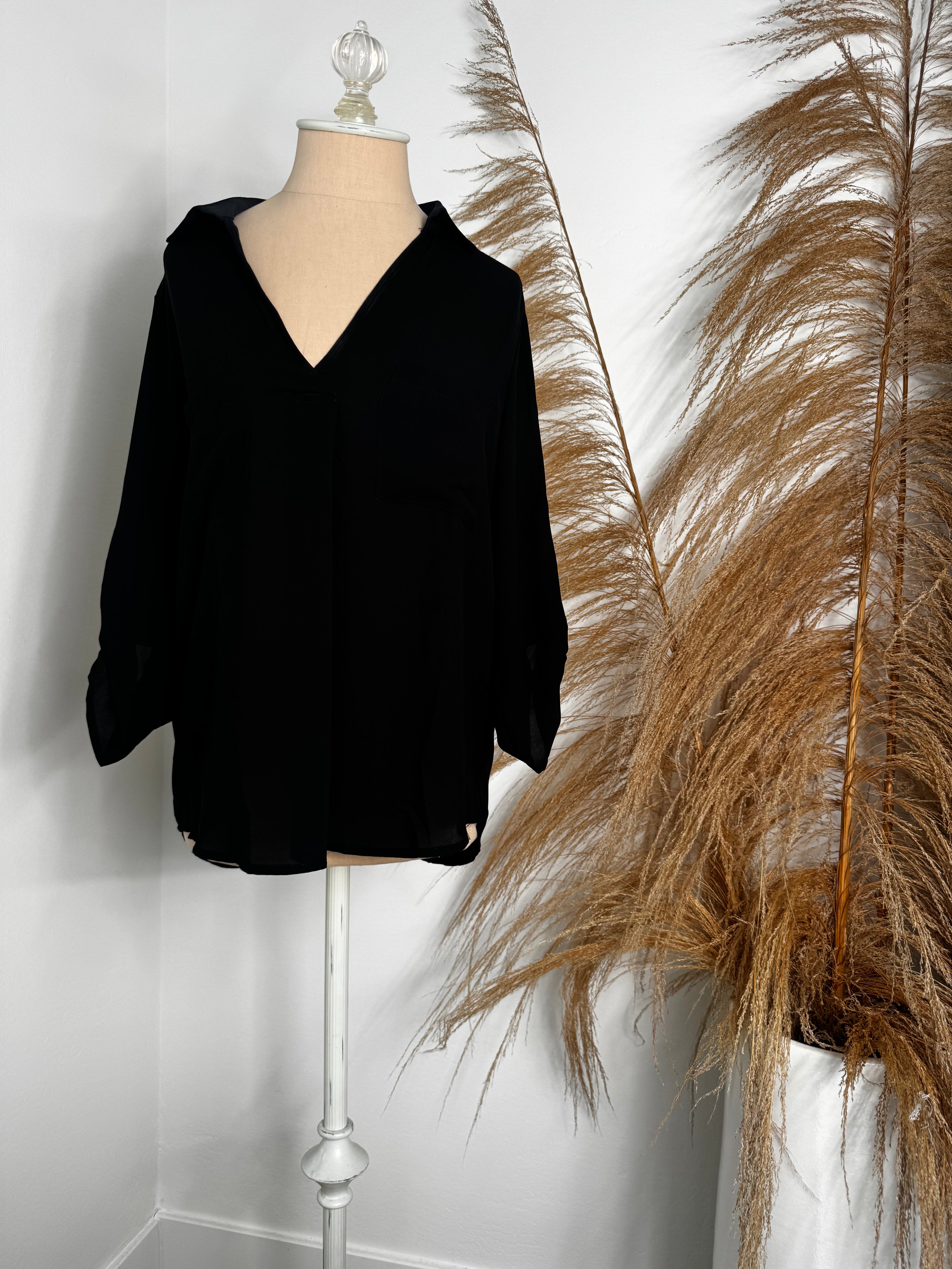 Sheer Black Blouse