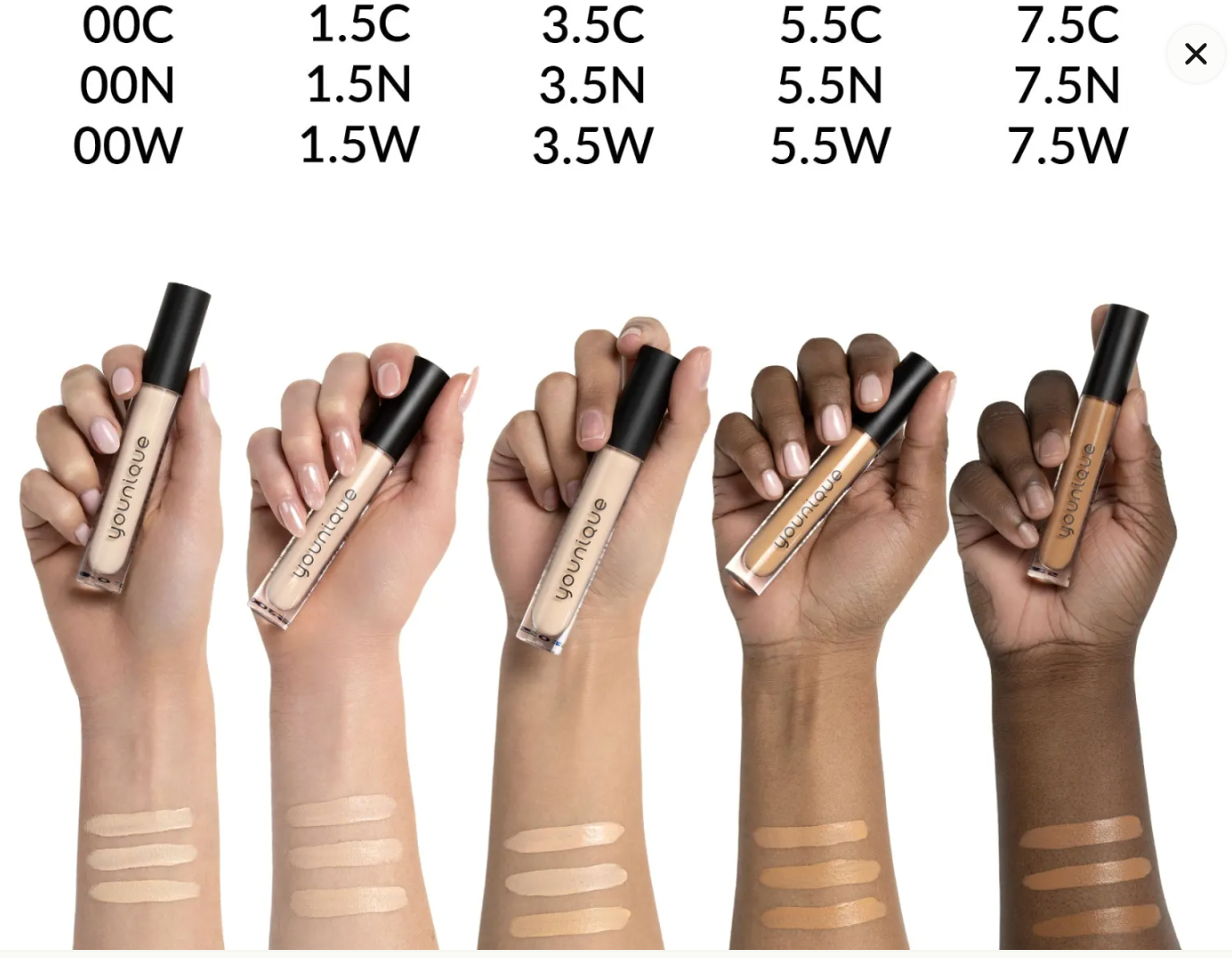 YOUNIQUE TOUCH perfection pro concealer shade 5.5n