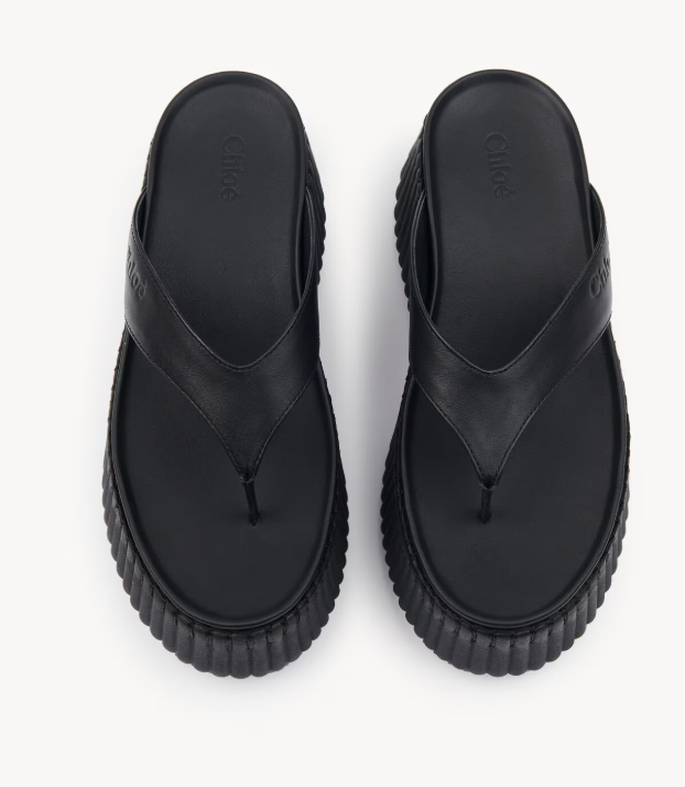 Designer Inspired Black Sandals New (Size 7 )
