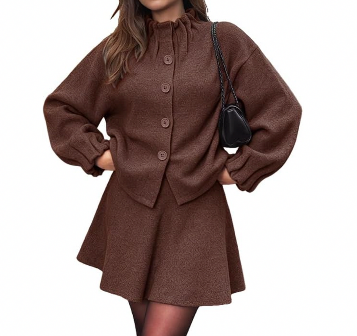 Brown Sweater Skirt Set 2 New With Tag (Size Small)